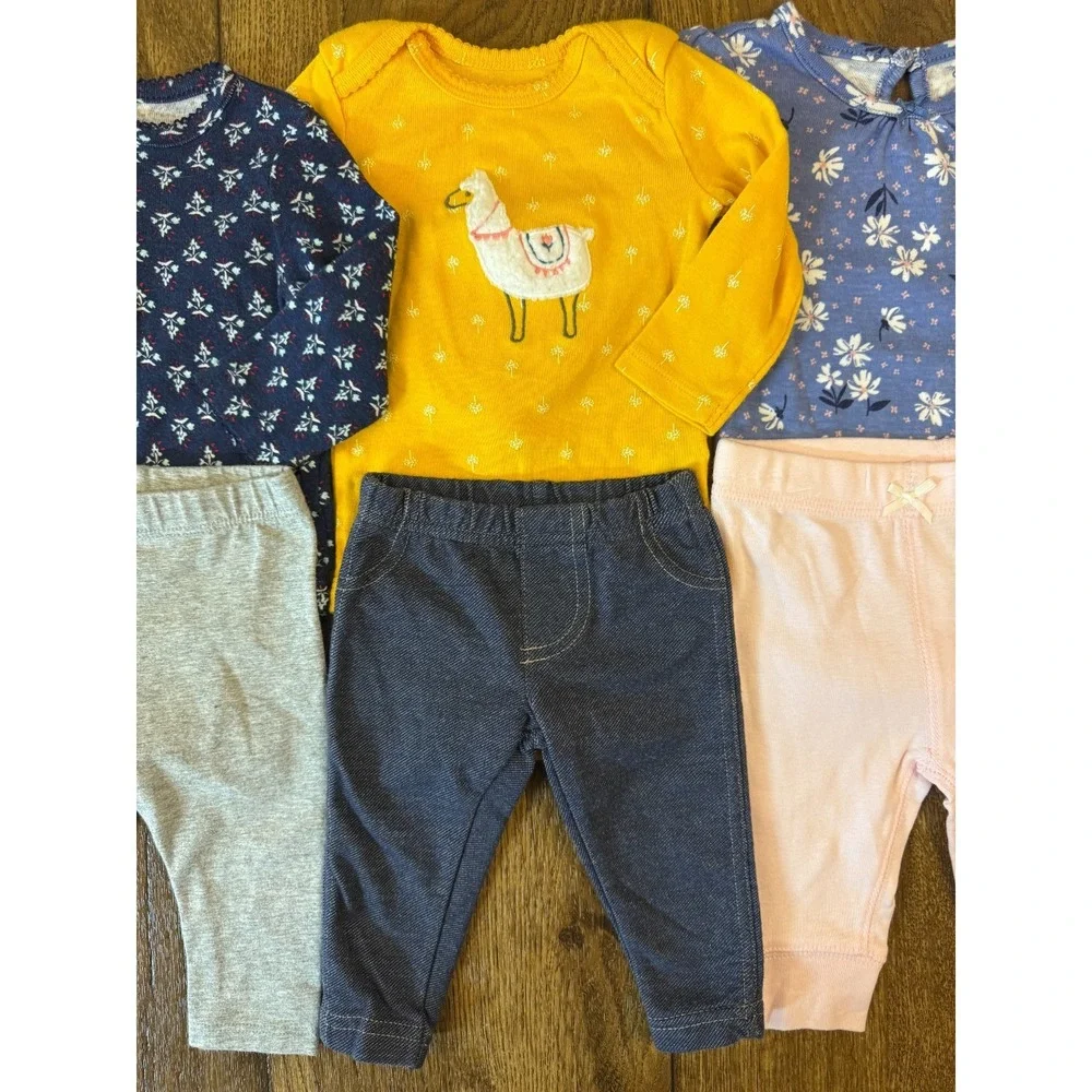 Baby Girl 3 Months‎ Outfits Leggings Pants Shirts Long Sleeve Clothes Lot Llama